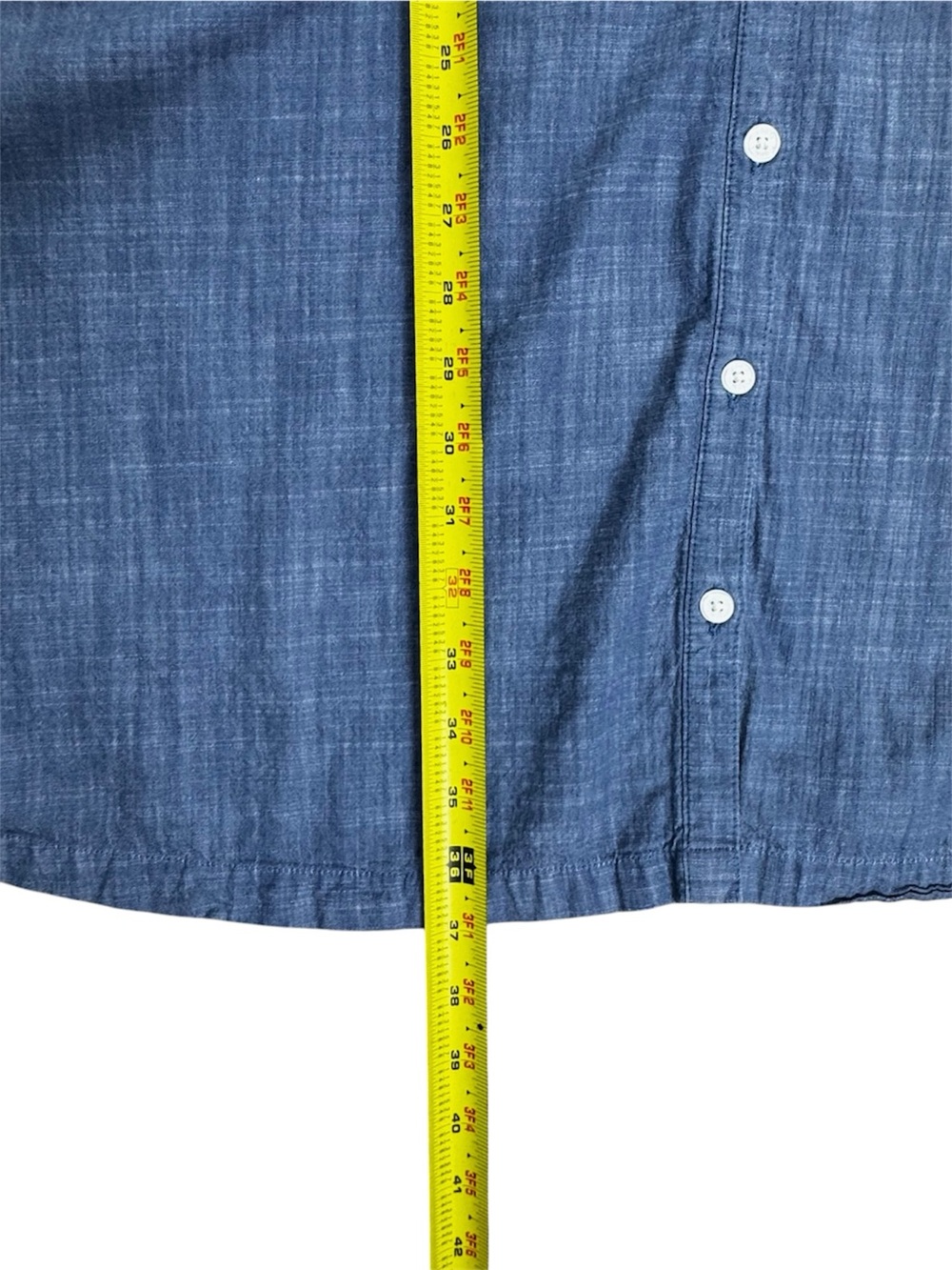 Chambray Blue Denim Button-Front Shirt Dress - Picture 13 of 16